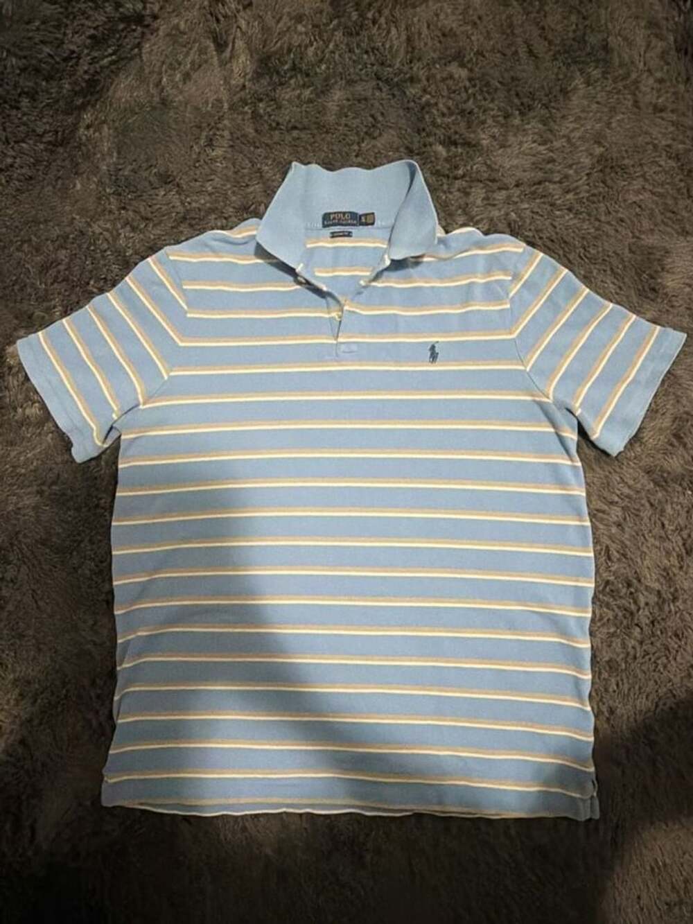 Polo Ralph Lauren Striped Polo Shirt Size XL Blue Classic Fit